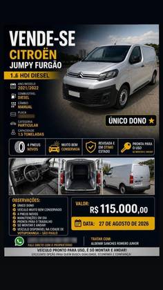 CITROËN JUMPY 1.6 BLUEHDI DIESEL FURGÃO PACK MANUAL CITROËN JUMPY 1.6 BLUEHDI DIESEL FURGÃO PACK MANUAL